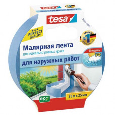 Малярная клейкая лента (скотч) для наружных работ Tesa синяя, 25 мм х 25 м