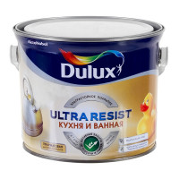 Краска Dulux Ultra Resist BW матовая для кухонь и ванных комнат, 2,5 л
