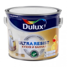 Краска Dulux Ultra Resist BW матовая для кухонь и ванных комнат, 2,5 л